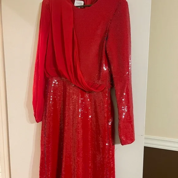 EXCELLENT CONDITION Giambattista Valli Red sequin gown - Picture 3 of 6
